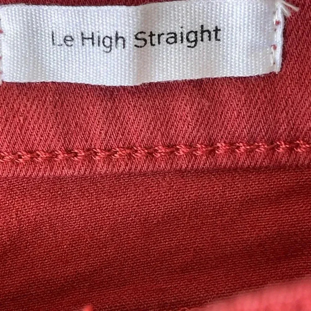Frame Le High Straight Straight Leg Jeans in Deep Red - Picture 12 of 12